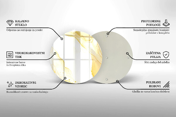 Tocător de bucătărie Abstracția aurie