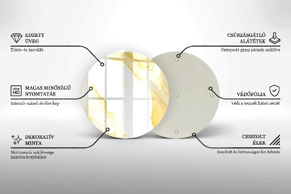 Tocător de bucătărie Abstracția aurie