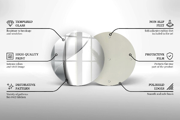 Tocător de bucătărie Abstracție metal argintiu