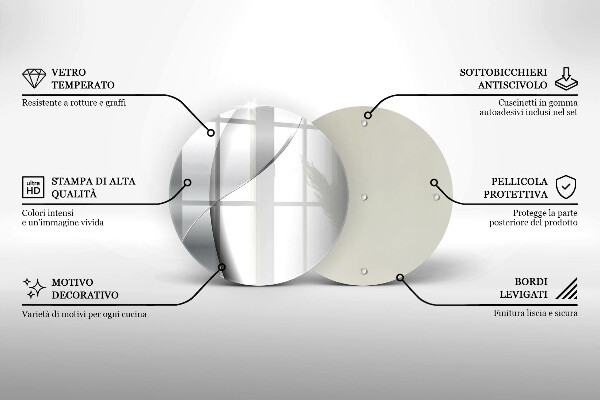 Tocător de bucătărie Abstracție metal argintiu