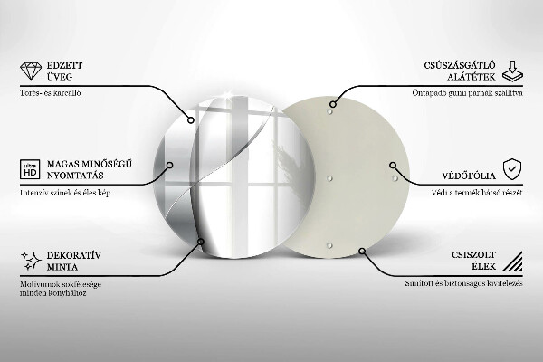 Tocător de bucătărie Abstracție metal argintiu