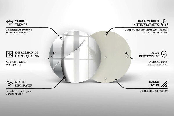 Tocător de bucătărie Abstracție metal argintiu