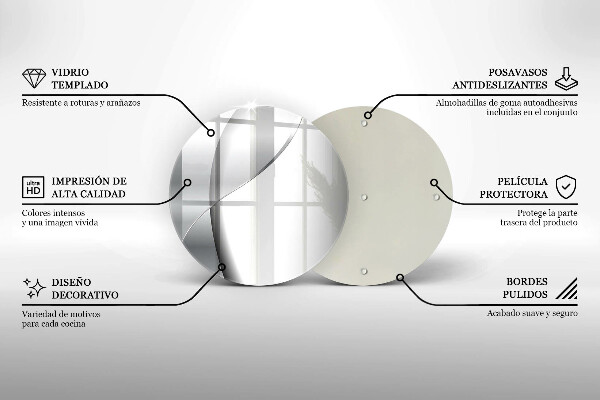 Tocător de bucătărie Abstracție metal argintiu