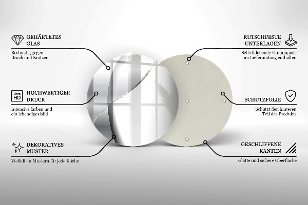 Tocător de bucătărie Abstracție metal argintiu