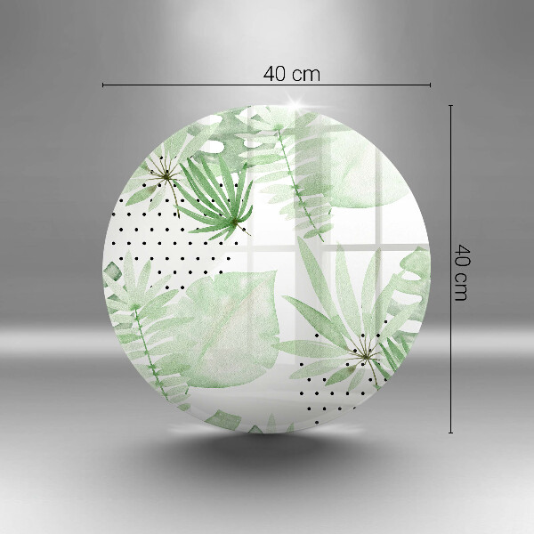 Tocător din sticlă Acuarelă frunze