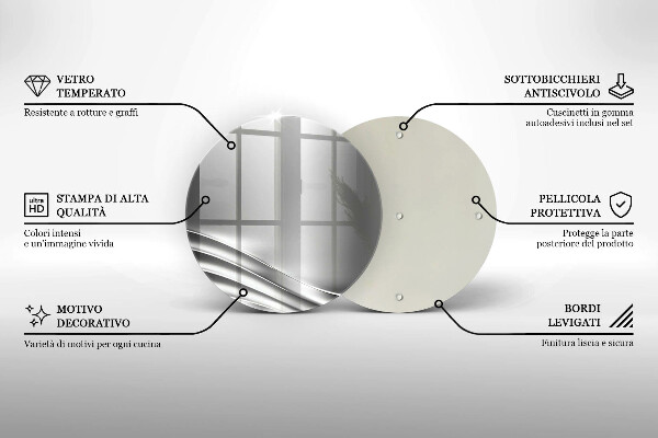 Tocător din sticlă Structura metalica