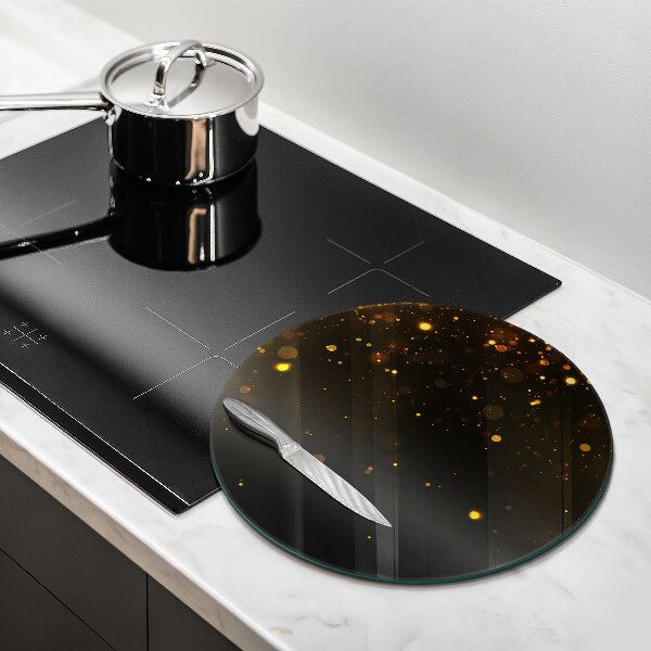 Tocător din sticlă Sclipici auriu