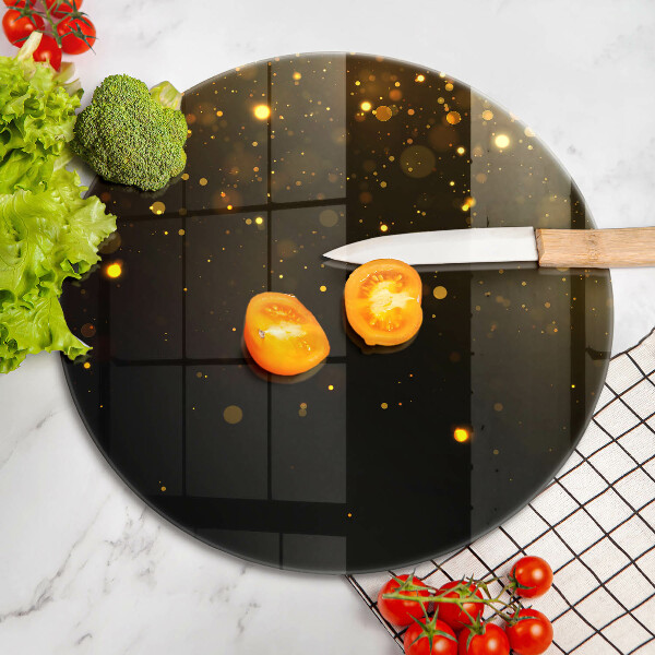 Tocător din sticlă Sclipici auriu