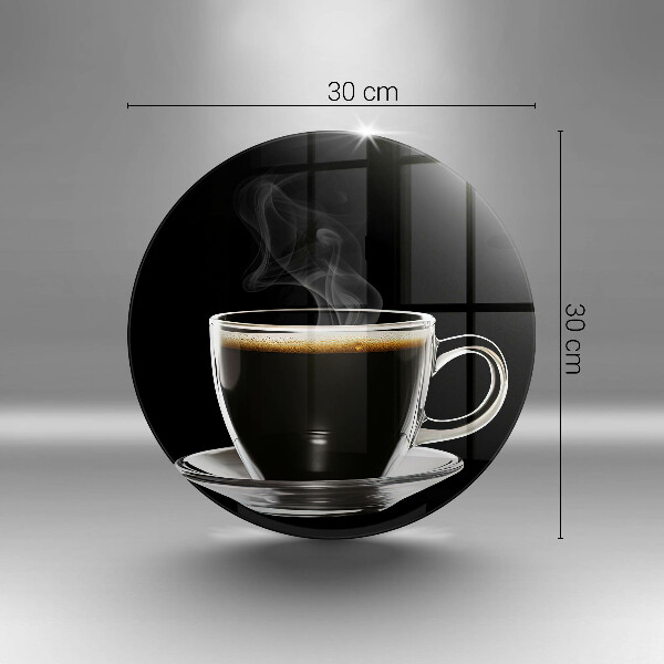 Tocător din sticlă Un pahar de cafea fierbinte