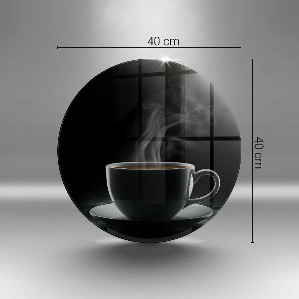 Tocător din sticlă ceașcă fierbinte de cafea