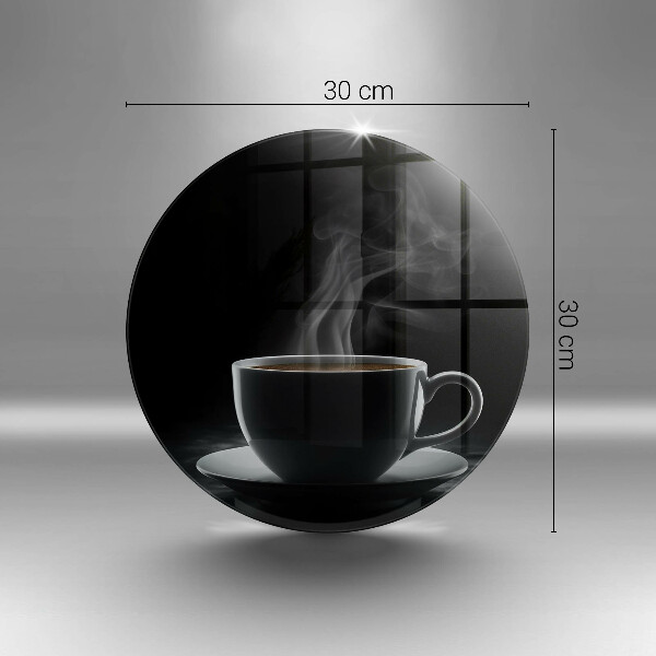 Tocător din sticlă ceașcă fierbinte de cafea