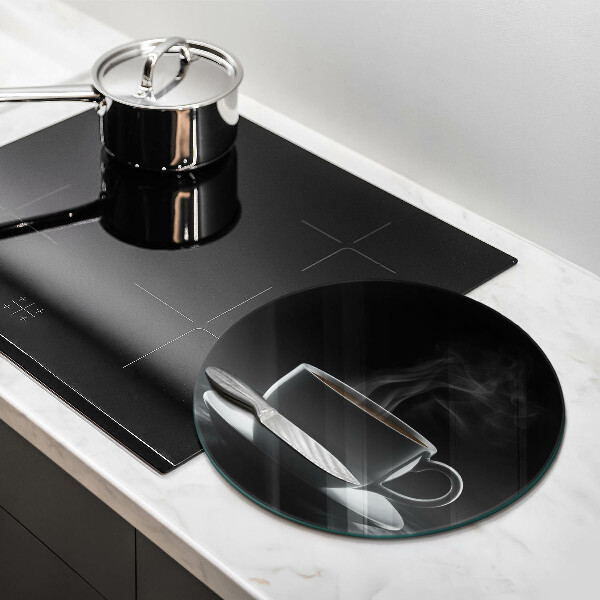 Tocător din sticlă ceașcă fierbinte de cafea