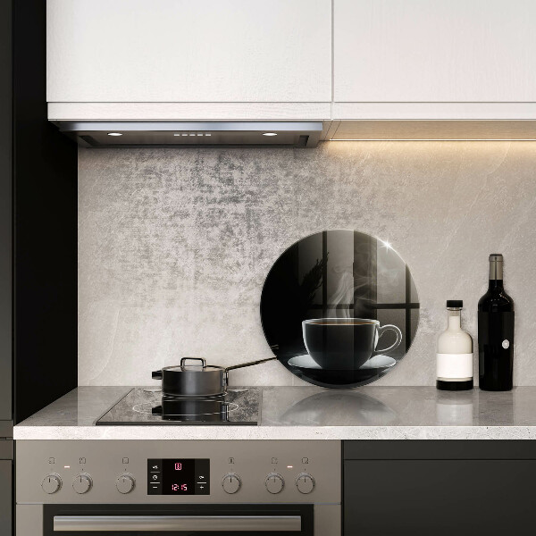 Tocător din sticlă ceașcă fierbinte de cafea