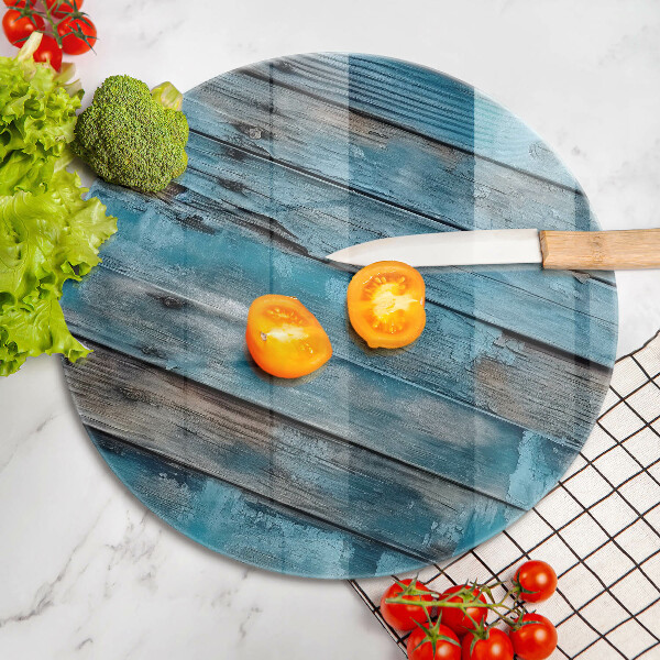 Tocător din sticlă Scânduri vechi albastre