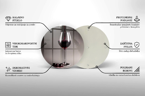 Tocător din sticlă Sticla si struguri