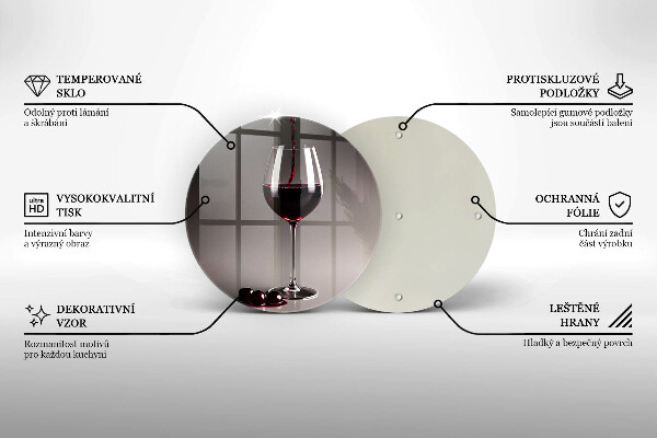 Tocător din sticlă Sticla si struguri