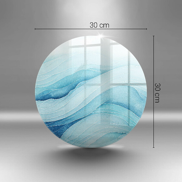 Tocător din sticlă Valuri abstracte