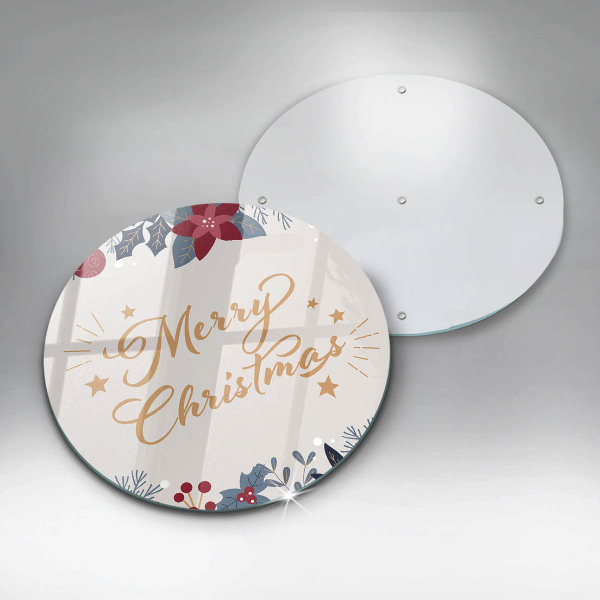 Tocător din sticlă Merry Christmas