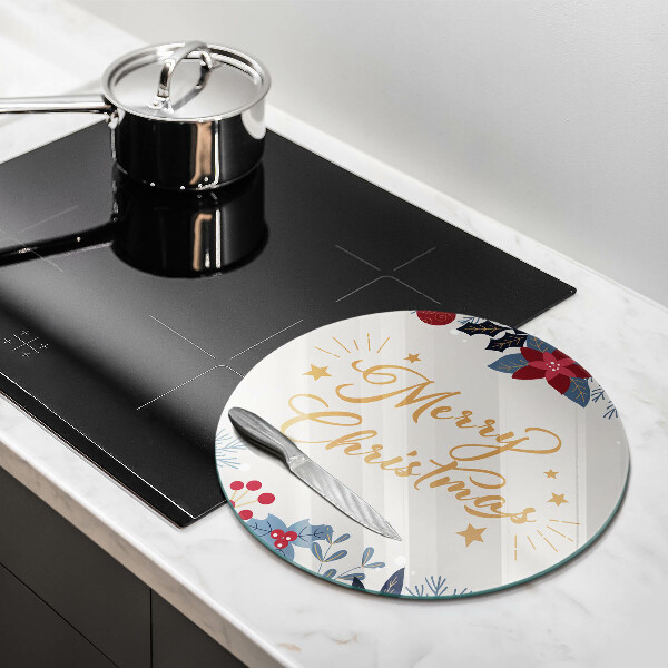 Tocător din sticlă Merry Christmas