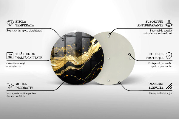 Tocător din sticlă Abstracție elegantă