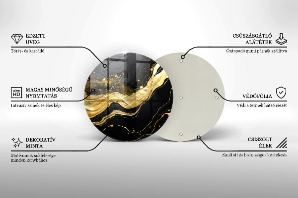 Tocător din sticlă Abstracție elegantă