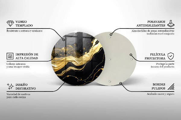 Tocător din sticlă Abstracție elegantă