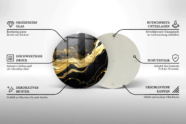 Tocător din sticlă Abstracție elegantă