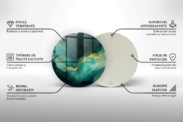 Tocător din sticlă Sticla verde