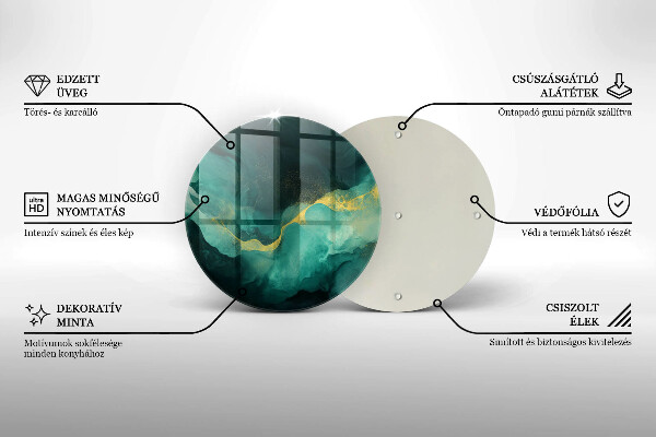 Tocător din sticlă Sticla verde