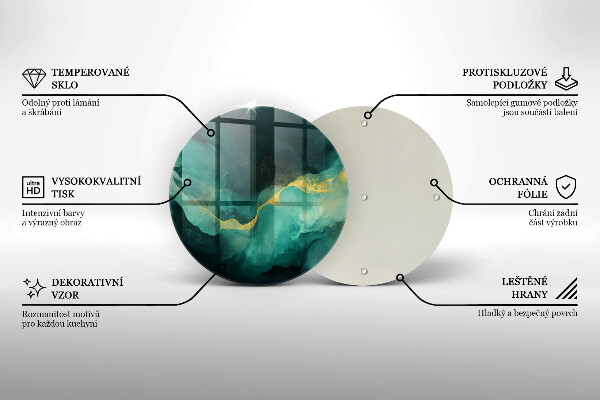 Tocător din sticlă Sticla verde