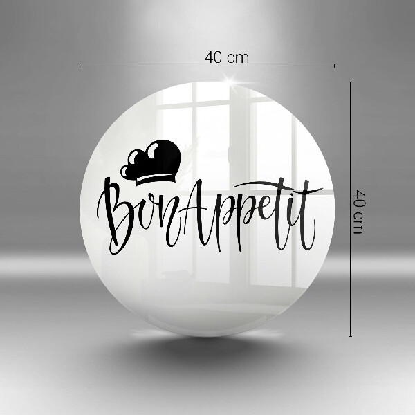 Tocător din sticlă Inscripție Bon appetit