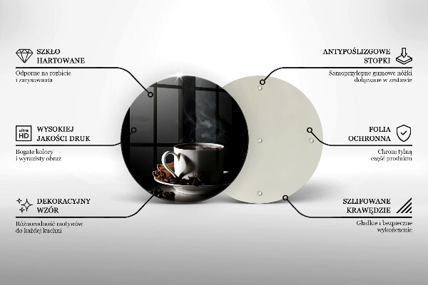 Tocător de bucătărie O ceașcă de cafea fierbinte