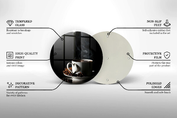 Tocător de bucătărie O ceașcă de cafea fierbinte