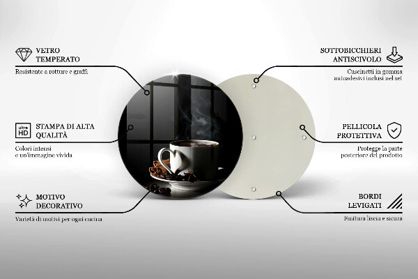 Tocător de bucătărie O ceașcă de cafea fierbinte