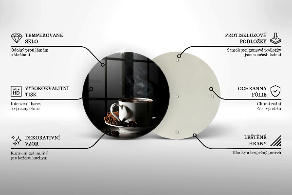 Tocător de bucătărie O ceașcă de cafea fierbinte