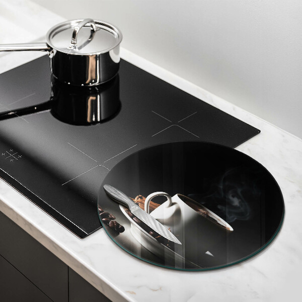 Tocător de bucătărie O ceașcă de cafea fierbinte