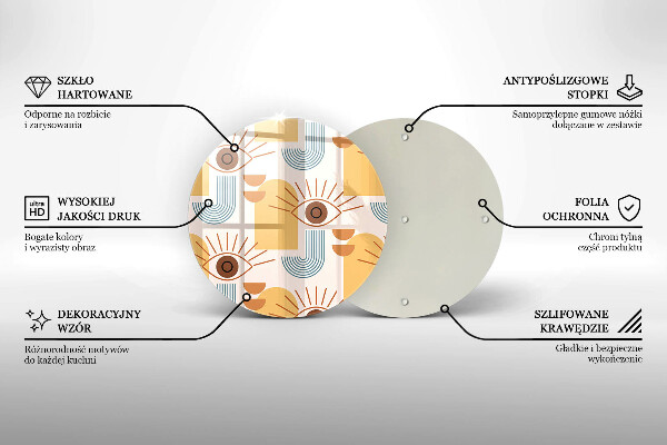 Tocător de bucătărie Model de ochi boho