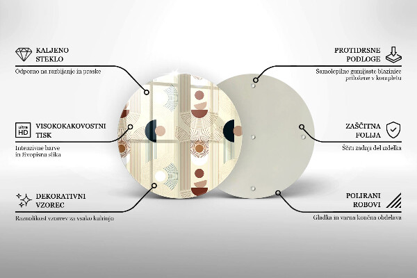 Tocător de bucătărie Forme cu geometrie Boho