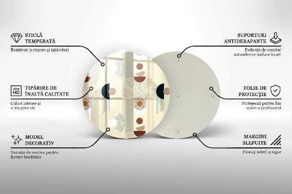 Tocător de bucătărie Forme cu geometrie Boho