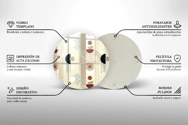 Tocător de bucătărie Forme cu geometrie Boho