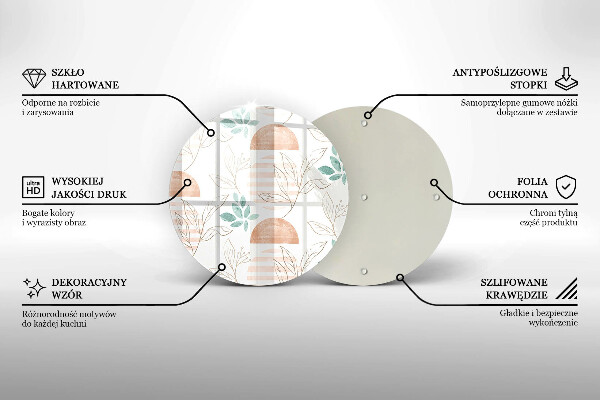 Tocător de bucătărie Model de frunze Boho