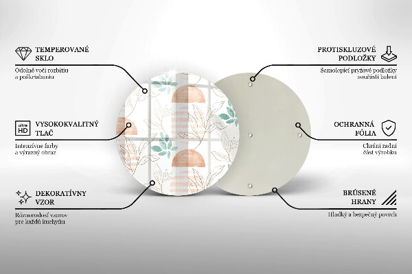 Tocător de bucătărie Model de frunze Boho