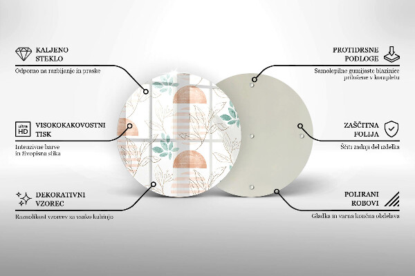 Tocător de bucătărie Model de frunze Boho