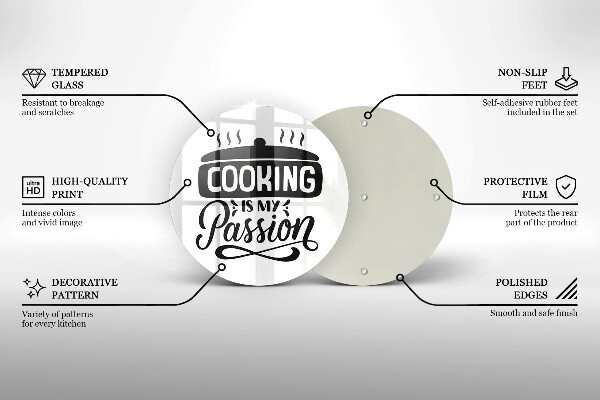 Tocător de bucătărie Cooking is my passion