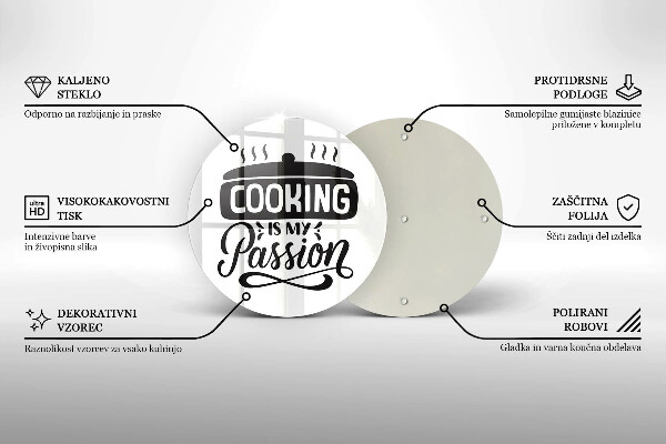 Tocător de bucătărie Cooking is my passion