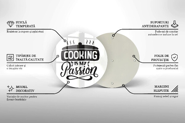 Tocător de bucătărie Cooking is my passion