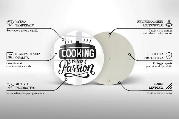 Tocător de bucătărie Cooking is my passion