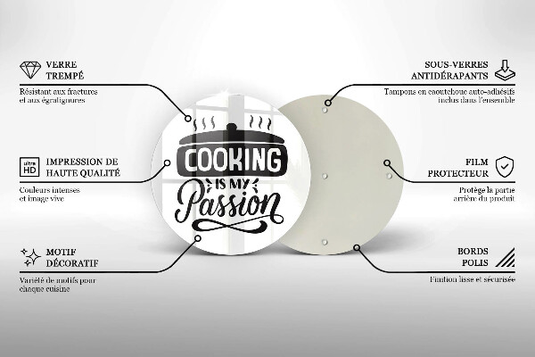 Tocător de bucătărie Cooking is my passion