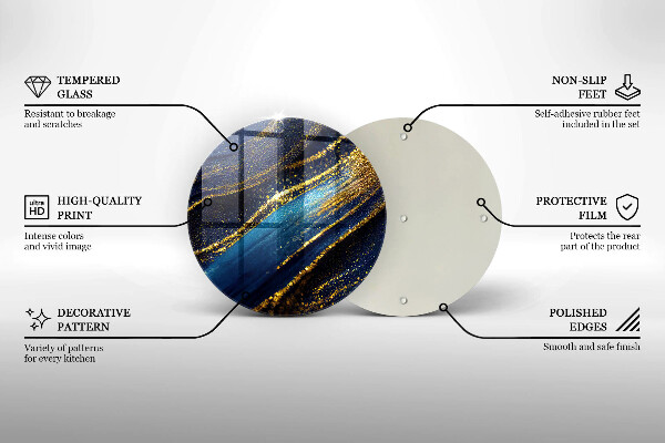 Tocător de bucătărie Abstracție bleumarin