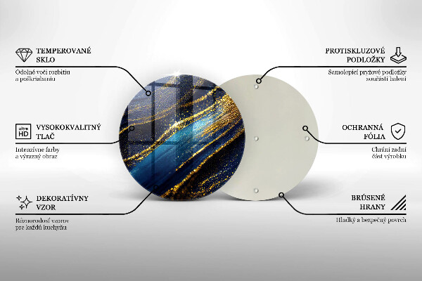 Tocător de bucătărie Abstracție bleumarin